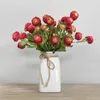 Artificial Ranunculus Flowers 42cm Long Real Touch Bulbs Silk Flower For Wedding Decoration Decorative & Wreaths239O