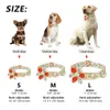Personalized Dog Collar Printed Customized Pet Collar For Small Medium Large Dogs Free Engraved Collars Floral Dog Accessories 210712