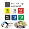 500 pièces autocollants NFC de médias sociaux anti-métal personnalisés étiquettes de carte de contrôle d'accès autocollant NFC216 auto-adhésif 888 octets étiquette NFC PET pour le partage d'informations