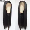 Perruque Lace Frontal Wig Remy péruvienne lisse, transparente HD, 13x4, pre-plucked, avec cheveux de bébé, pour femmes