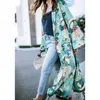 نساء زهرية بلوز 2021 أزياء بلوزات طويلة بالإضافة إلى حجم القمصان المطبوعة زهرة الحجم