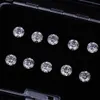 LOTUSMAPLE 0.1CT - 7CT G color FL moissanite diamond round brilliant 3EX cut lab synthetic stone test positive each one equal to 0.5CT or more give a free GRA certificate