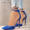 Sexy Ladies High Heels New Lace Wedding Party Office Sandals Women's Shoes Thin Comfortable Casual Banquet Y0611