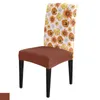 couvertures de chaise orange