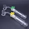 hoge kwaliteit Dab Straw NC kits Dab Rigs Met 45 Graden Quartz Banger Nail mini glas olie brander Bongs met gratis plastic clip