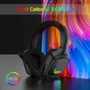 Наушники игровых наушников Onikuma K20 с микрофоном RGB Light Wired Headsets Shooth Отмена наушников для PS4 Xbox One Gamer Gamer