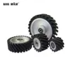 Belt Grinder Replacement Wheel Parts Dia. 75mm - 200mm Serrated Rubber Contact Wheel