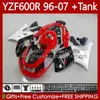 Lichaam + tank voor Yamaha Thundercat YZF600R YZF 600R 600 R Red BLK wit 96-07 carrosserie 86NO.76 YZF-600R 1996 1997 1998 1999 2000 2001 YZF600-R 96 02 03 04 05 06 07 Valerijen