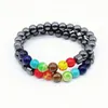 8mm Natural Black Stone Bead Strands Charm Healing Balance Bracelets For Women Men Party Club Yoga Jewelry