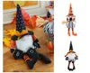 Party Supplies Halloween Gnomes Decorations Dangle Leg Shelf Sitters Handmade Plush Wizard Witch Dolls Ornaments Kids Gifts XBJK2108