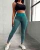 Vår Höst Kvinnor Skinny Yoga Byxor Ny Hög Midja Sträckt Texturerat Booty Shaping Löpande Leggings 5 ​​Färger Sportkläder 210415