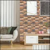 Wallpapers Inrichting Thuis Tuin 30 * 30cm 3D-steen behang Moderne Walling PVC Roll Bakstenen muurachtergrond voor Woonkamer Badkamer WaterPooi
