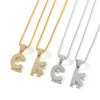 Kedjor damer brev halsband mens hip hop initial charm kedja hängsmycken gåva till en vänner