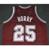 Nikivip Custom Retro #25 Robert Horry College Basketball Jersey Men Stitched Wine Red Any storlek 2XS-5XL Namn och nummer