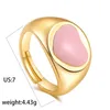 Multicolore dégoulinant d'huile amour coeur bague pour femmes géométrique couleur or grosse bagues bijoux