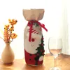 Copri bottiglia di vino di Natale Sacchetti regalo Modello pupazzo di neve di Babbo Natale Decorazione cena a casa Ornamenti da tavola per feste PHJK2111