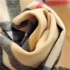 Winter 100% Cashmere designer scarf high-end soft thick fashion men's and women's luxury Scarves Unisex Classic Check Big Plaid Shawls imitation 11 Color