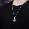 Zincirler Vinregem Hip Hop Rock 925 Sterling Gümüş İsa Taç Moissanite Taş Vintage Kolye Kolye Güzel Takı GIF9599781