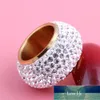 Großhandel glänzende Voll-Strass-Fingerringe für Frauen, luxuriöser Absatz, Kristall-Schmuckring, goldfarben, Fabrikpreis, Expertendesign, Qualität, neuester Stil