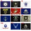 Drapeau de l'armée américaine USMC 13 styles Usine directe en gros 3x5Fts 90x150cm Air Force Skull Gadsden Camo Army Banner US Marines DAS09