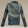 Artı Boyutu S-3XL Erkekler Denim Ceket Erkek Mont Pamuk Kot Ceketler Dış Giyim Turn-down Yaka Slim Fit Erkek Coat
