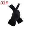 Moda zimowe ciepłe rękawiczki z polarowymi i grubymi ochronnymi rękawiczkami ekranu dotykowego