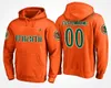 Özel Miami Hurricanes Kolej Futbolu Hoodie NCAA Koleji Ray Lewis Ryan Rizk Sean Taylor Michael Irvin Jarrid Williams Ed Reed Al Blades Jr. Mark Pope D'Eriq King