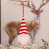 Decorazioni natalizie ciondolo figurina boscaiolo di lana lavorato a maglia ciondolo ornamento albero di Natale bambola senza volto
