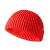 Beanieskull bonés inverno masculino chapéu de malha solidéu gorro curto sem aba baggy melão boné docker pescador gorros de malha delm226119318