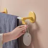 Towel Racks Nordic Self Adhesive Wall-mounted Toilet Bar Single Rod Strong Paste Hook Rack Bathroom Hanging Waterproof