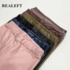 Realft Nowy 2021 Faxu PU Skórzane Spodnie damskie Stretch Skinny Spodnie Kobiet Ołówek Downing Leather Legginsy Jesień Zima Q0801