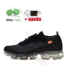 2022 L￶pskor M￤n kvinnor f￶r 2 3 2.0 3.0 Triple Flyknit Off White Black CNY Team Red FK Air Vapor Max Runner Sneakers Trainers