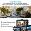car dvr Full HD 1080P Dash Cam Recorder Driving For Front And Rear Recording Night Wide Angle Dashcam Video Registrar Car DVR
