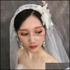 Other Hair Jewelry Jewelryother Bride Wedding Headdress Super Fairy Sweet Pearl Handmade Hairband Lace Aessories Romantic Drop Delivery 2021