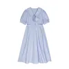 Casual Dresses Dress Women Summer Solid Simple Cute All-match A-line French Style Romantic Vacation Girls Sundress Stylish Vintage Clothing