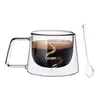 New 200mL/300mL Double Wall Mug Office Mugs Heat Insulation Double Coffee Mug Coffee Glass Cup Drinkware Milk Gifts for Friends 210409