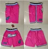 Short da pallacanestro da uomo Short Just Fan's Pink Black Black Red Sport Shorts Pants Pop Hip With Pocket Zipper Sweat280B