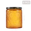6pcs kits de recipientes de velas de vidro em relevo vazios redondos para fazer frascos de conserva garrafas de armazenamento 9800207