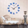 Стеновые часы DIY часы 3D домашний декор Большой римское зеркало модное современное кварцевое искусство гостиная часы
