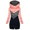 Mulheres Hoodies vestido Outono inverno casual moletom com capuz vestidos 2021 senhoras manga comprida em torno do pescoço bolso camisolas das mulheres