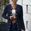 Vrouwen Herfst Blazer Slim Fit Smart Casual Button Lange Mouwen Kantoor Dames Jas Dames Double Breasted Blazer Streetwear X0721