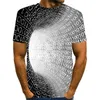 UNEY Psychedelic Shirt 3D Graphic T For Men US Size Light Tops Rainbow Tshirt Men/Woman Tees La Hip hop Round Neck Top Tee 210629