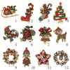 Boże Narodzenie broszki Corsage Christmas-Tree Collar Pins Buty Snowman Sanie Dzwon Pingwin Bright-Brooch 93 Style X-Mas Decoration Zdrowie może wybrać