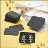 Tags Card Packaging Jewelry Kraft Paper Tags Cardboard Display Cards White Black 400Pcs Set Earring Bbywft Drop Delivery 2022668