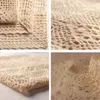 Crochet Hollow Tablecloth Home Decorative Rectangle Fabric Lace Beige Bedroom Coffee Table for Living Room Cover Cloth Mat 211103208r