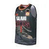 Uomo Lamelo # 1 Ball SLAM Maglie da basket stampate European League Bianco Viola Blu # 2 Ball Buzz 75th City Maillot de basket Taglia S-XXL