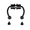 Septum magnétique faux anneaux de nez anneaux de nez en fer à cheval cerceaux en acier inoxydable 316L manchette de nez réutilisable non piercing pour femmes hommes acier