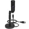 Microfono a condensatore professionale per PC, porta computer, studio, streaming, gioco, karaoke, registrazione, supporto, USB