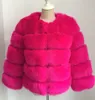 EDC8 S-3XL Mink Coats Women 2022 Winter Top Fashion Pink FAUX Fur Coat Elegant Thick Warm Outerwear Fake Fur Woman Jacket