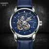 Brand Business Men Watches Mechanical Watches oryginalne skórzane opaski Casual Men's Automatyczne męskie zegar Mężczyzna Relogio Masculino zegarki
